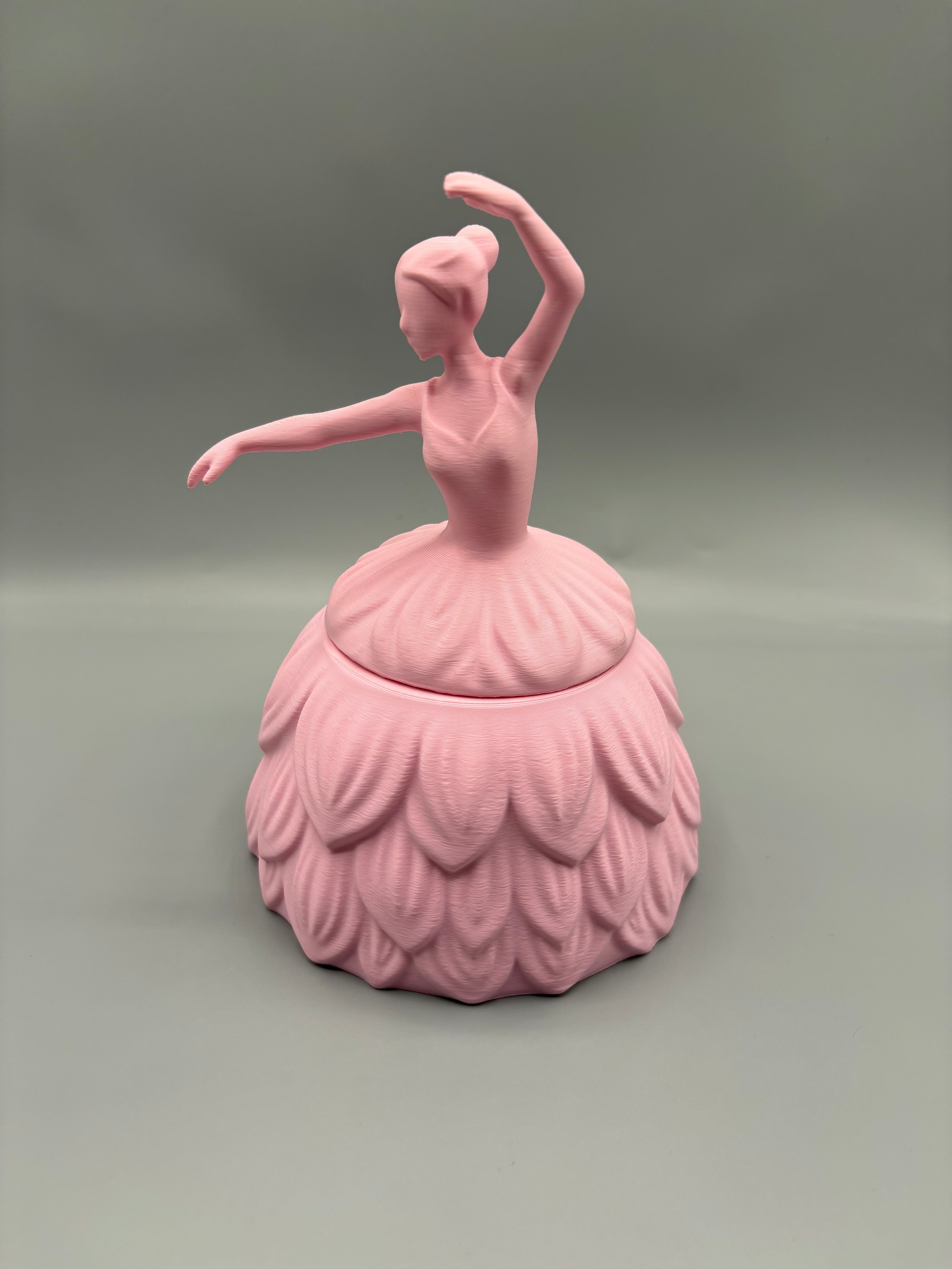 Ballerina Trinket Box — 3D Printed Jewelry & Vanity Storage