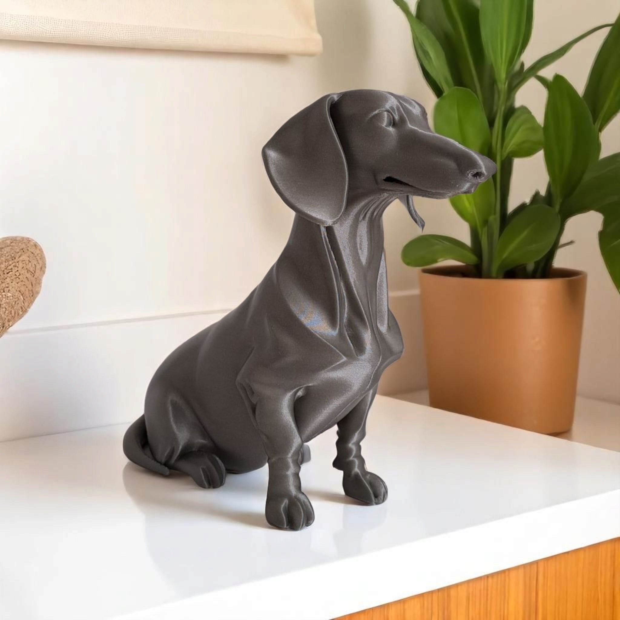 Dachshund dog figurine front view